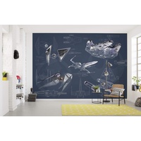 KOMAR Star Wars Blueprint Dark 400 x 280 cm