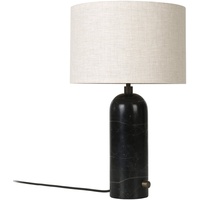 GUBI Gravity Tischleuchte schirm leinen/fuß marmor schwarz Marmor/Canvas