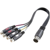 SpeaKa Professional SP-7870300 Cinch / DIN-Anschluss Audio Y-Adapter [1x