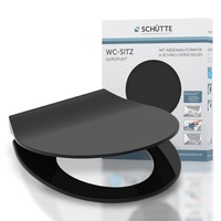 Schütte WC-Sitz Slim Black mit Absenkautomatik und Schnellverschluss