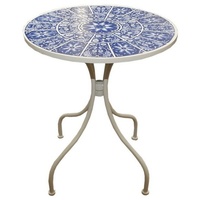 Hti-Living Santorin Metalltisch Ø 60 x 70 cm weiß