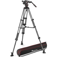 Manfrotto Nitrotech 608 Carbon Video-Stativ mit Mittelspinne