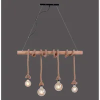 Just light. Just Light.Pendellampe Rope 4-flammig Schwarz