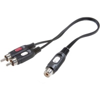 SpeaKa Professional Cinch Audio Y-Adapter [2x Cinch-Stecker - 1x
