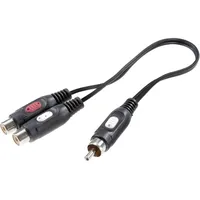 SpeaKa Professional Cinch Audio Y-Adapter [1x Cinch-Stecker - 2x