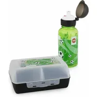 Emsa Kinder Trinkflasche & Lunchbox Fußball transparent,