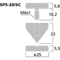 Monacor SPS-20/SC Lautsprecher-Spikes 4St.