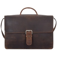 Plevier Retro Zeppelin Aktentasche Leder 43.5 cm Laptopfach braun
