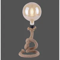 Just light. Tischleuchte Rope Braun