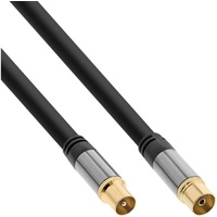 InLine Premium Antennenkabel, 4x geschirmt, >110dB, schwarz, 10m
