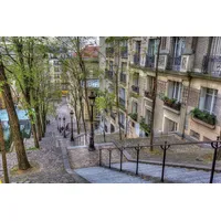 Papermoon Fototapete Montmartre in Paris", bunt, Fototapeten Tapeten