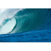 Papermoon Fototapete Big Wave Barrel", bunt, Fototapeten Tapeten Bauen
