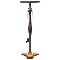 Prophete Luftpumpe, Standluftpumpe für alle Ventilarten, Farbe schwarz/orange