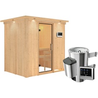 Karibu Fanja mit Dachkranz inkl. Ofen 3,6 kW +