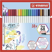 Stabilo Pen 68 brush 24 St. mehrfarbig