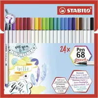 Stabilo Pen 68 brush 24 St. mehrfarbig