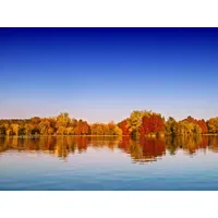 Papermoon Fototapete Autumn Lake", bunt, Fototapeten Tapeten