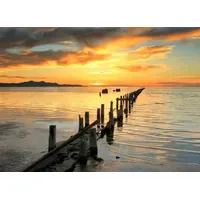 Papermoon Fototapete Great Salt Lake Sunset", bunt, Fototapeten Tapeten