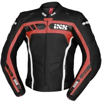 IXS Sport RS-600 1.0 Lederjacke - Schwarz/Rot/Weiß - 52