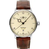Zeppelin Herrenuhr LZ129 Hindenburg Lederband braun