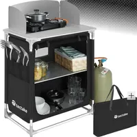 Tectake Campingküche Premium Schwarz