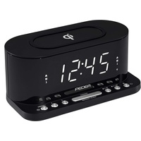 PEDEA FM Radiowecker mit induktiver QI-Ladefunktion schwarz