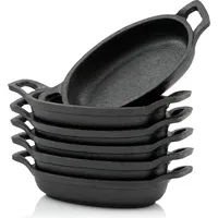 BBQ-Toro Servierpfännchen Set (6-er Pack) | Gusseisen Grillpfannen -
