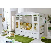 TICAA Hausbett Lio 90 x 200 cm inkl. 2