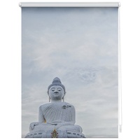 Lichtblick Rollo Klemmfix 45 x 150 cm Buddha/hellblau