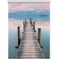 Lichtblick Seitenzugrollo Klemmfix 60 x 150 cm Steg Abendstimmung