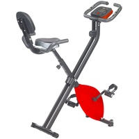PEARL sports Klapp-Heimtrainer mit Rückenlehne, Tablet-Halter, 2,5 kg Schwungmasse