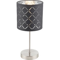 GLOBO Tischleuchte Kidal Nickel-Grau-Silber