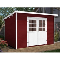 Weka Gartenhaus 219 2,95 x 2,40 m rot