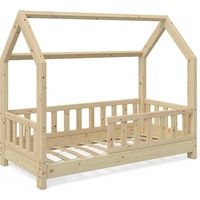 VitaliSpa Hausbett Wiki, 70x140 cm offen, Naturholz - Braun