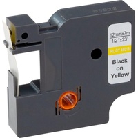 G&G Schriftband Kompatibel ersetzt DYMO 45018 Bandfarbe: Gelb Schriftfarbe: