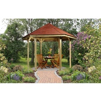 Weka Pavillon 656 Gr.1 mit Roten Dachschindeln 326 cm