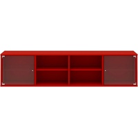 Hammel Furniture Mistral TV-Lowboard 177 cm 2 Glastüren rot