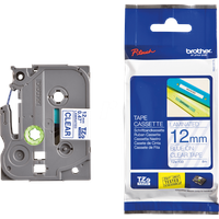 Brother TZe-133 12mm blau auf farblos