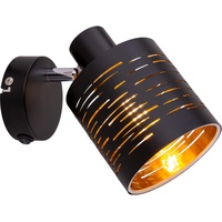 GLOBO Wandleuchte Tunno schwarz-gold