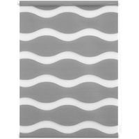 Lichtblick Doppelrollo Welle 90 x 220 cm grau