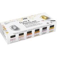Kreul Glass & Porcelain Classic Metallicfarben 6er Set je