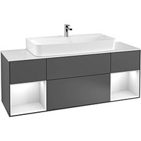 Villeroy & Boch Finion Waschtischunterschrank F212GKGK 160cm, Abdeckplatte black