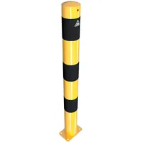 Schake Absperrpfosten Typ 489PBG, ortsfest, Ø 89 mm gelb/schwarz