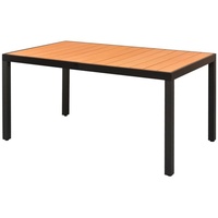VidaXL Gartentisch Braun 150x90x74 cm Aluminium und WPC