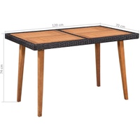 VidaXL Garten-Essgruppe 5-tlg. schwarz/braun 44075