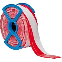 Kelmaplast Absperrband 250 m-Rolle rot/weiß schraffiert