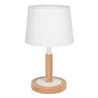 Tomons Nachttischlampe Dimmbar aus Holz, Moderne Stil LED Tischlampe,