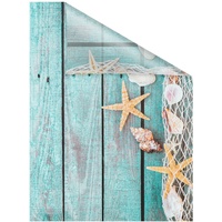 Lichtblick Fensterfolie Bretter Beach«, 1 St., blickdicht, strukturiertKlebepunkte, selbstklebend,