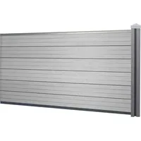 MCW WPC-Sichtschutz 1,88 m grau