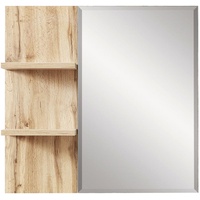 VOLEO Wandspiegel, Eiche, Glas, Holzwerkstoff, rechteckig, 80x78x17 cm, senkrecht
